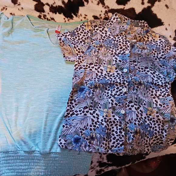 Set of 2 Tops Sweater S and Button up M - Picture 1 of 11